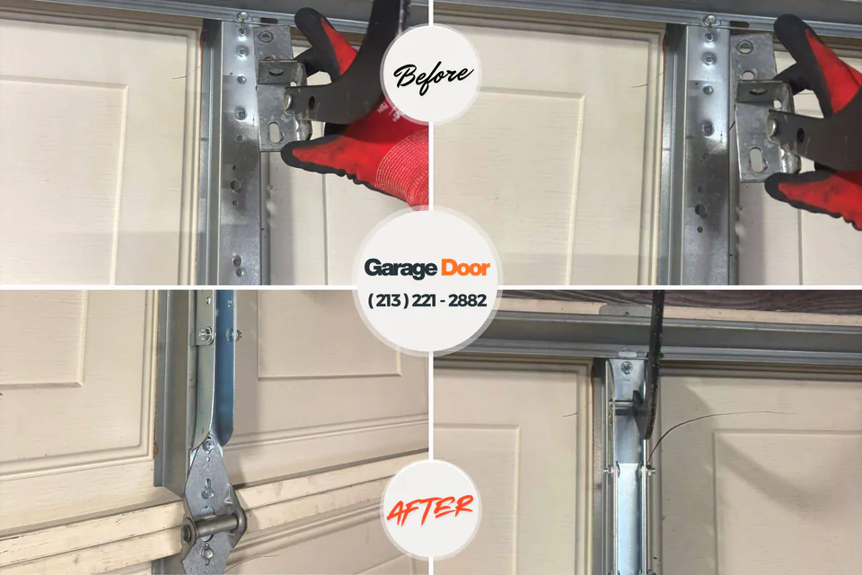 Before and after: garage door repair Sweetwater, NJ